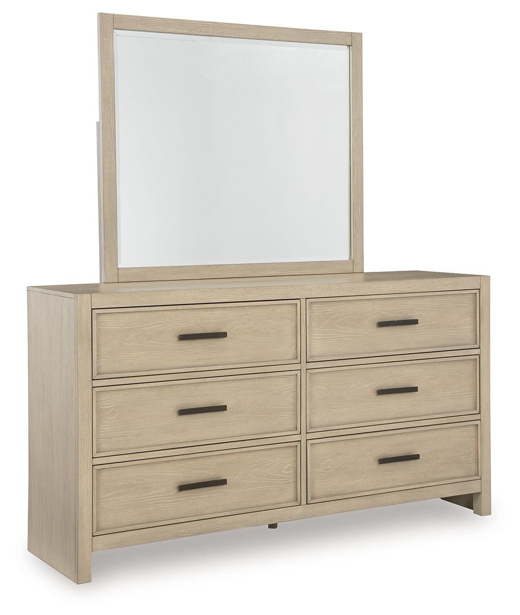Commode grise avec miroir