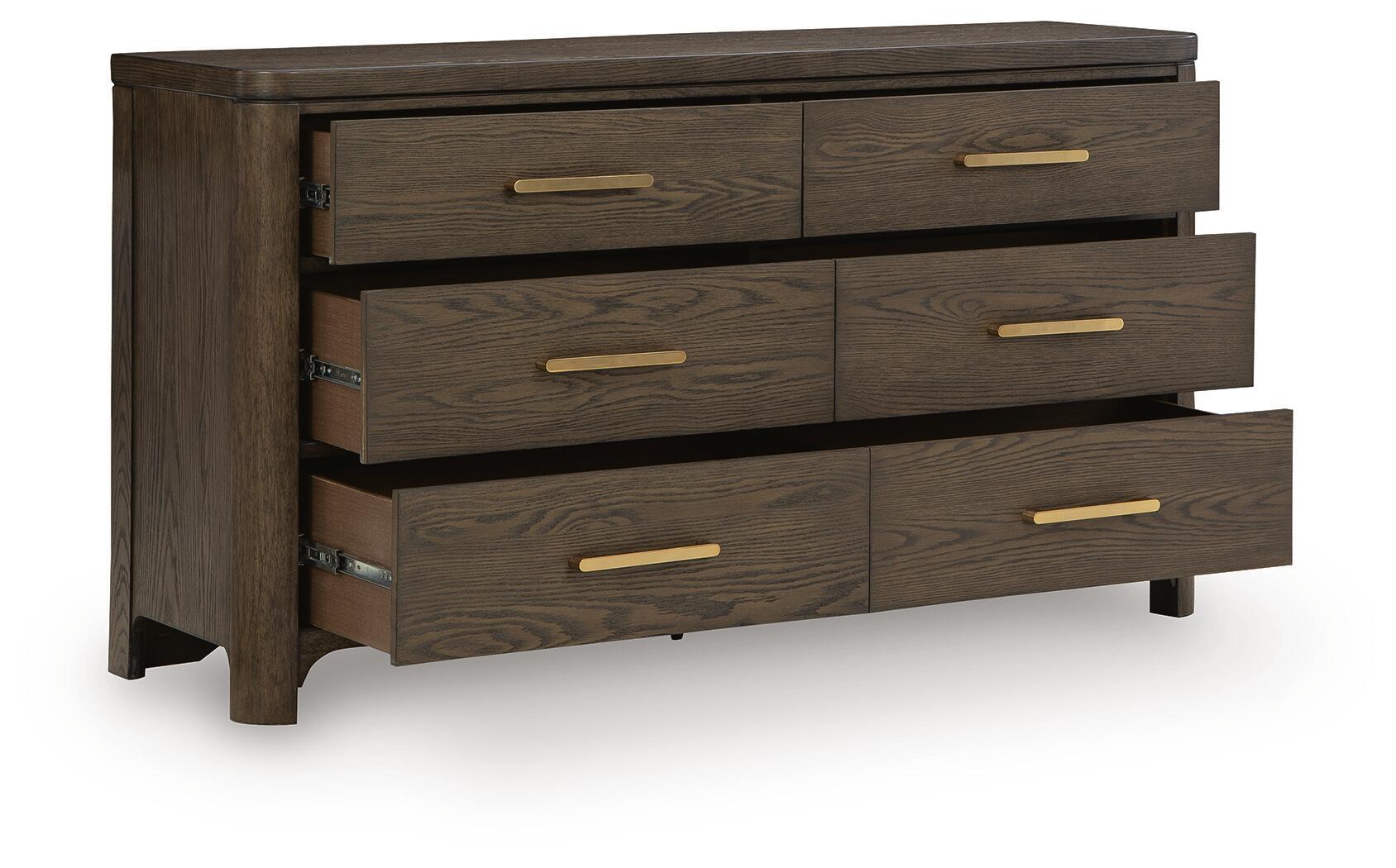 Commode marron foncé avec miroir