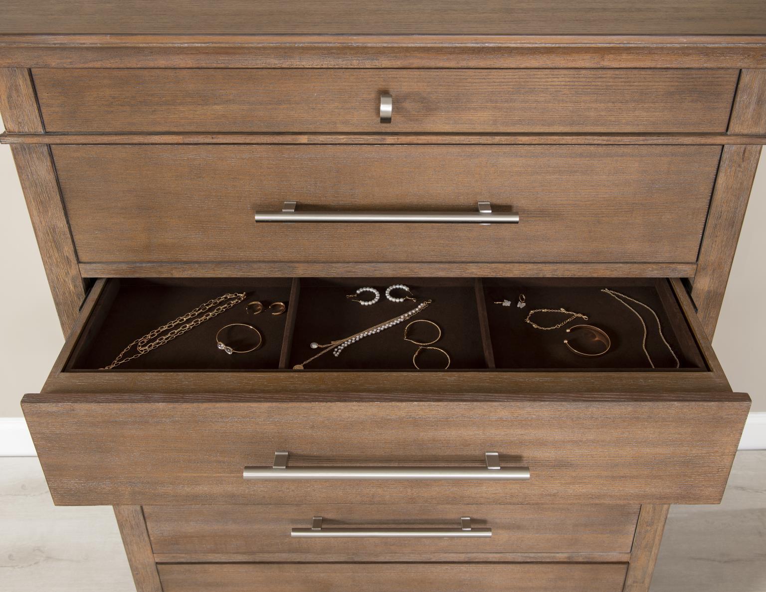 Commode six tiroirs de style transitionnel