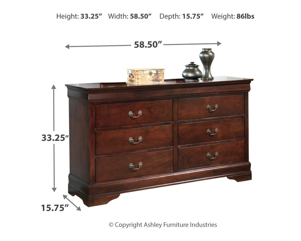 Commode traditionnelle brun foncé avec miroir