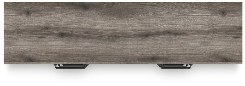 Commode six tiroirs gris foncé