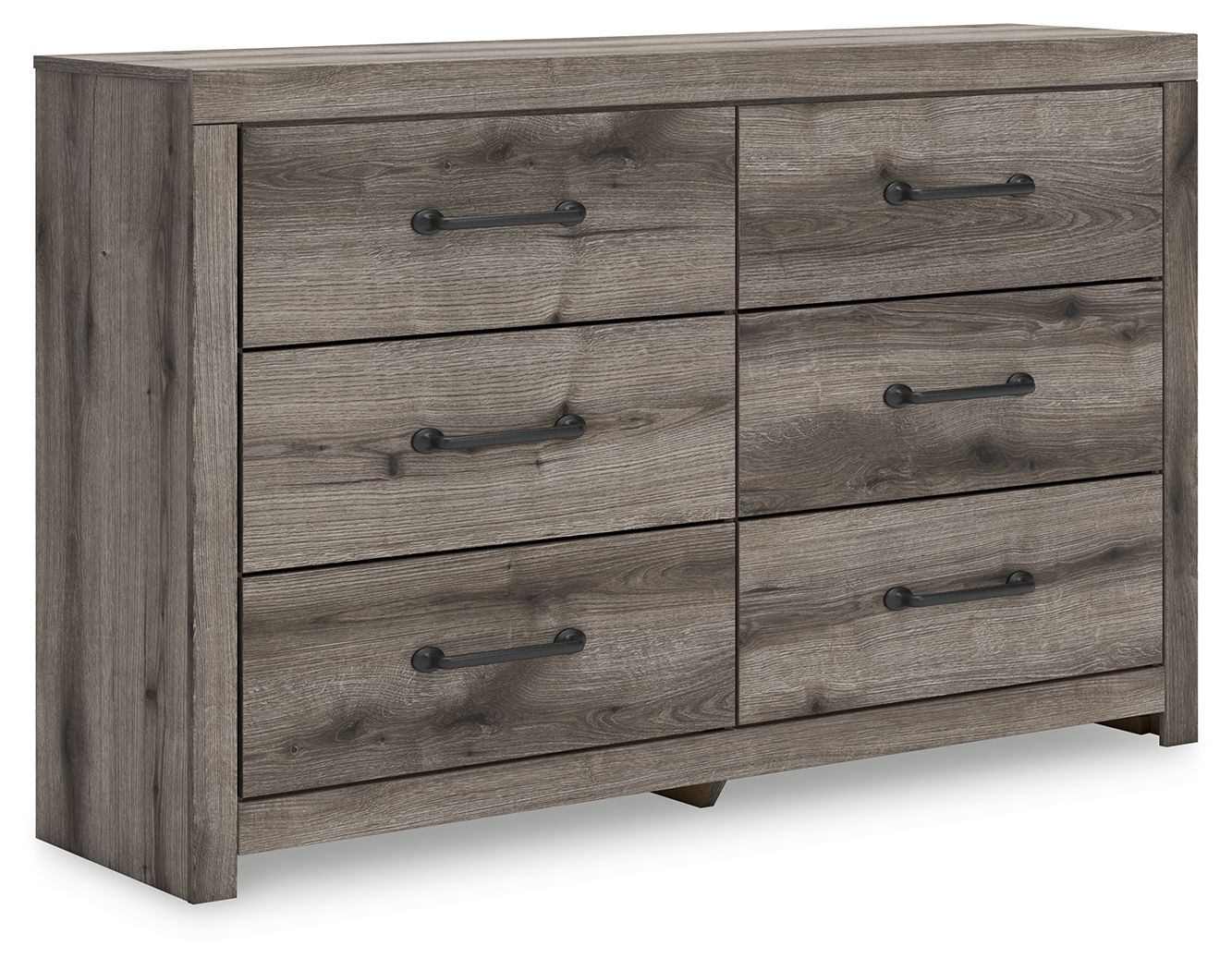 Commode six tiroirs gris foncé