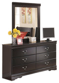 Commode noire avec miroir