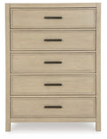 Commode grise à cinq tiroirs