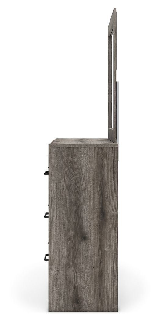Commode six tiroirs gris foncé