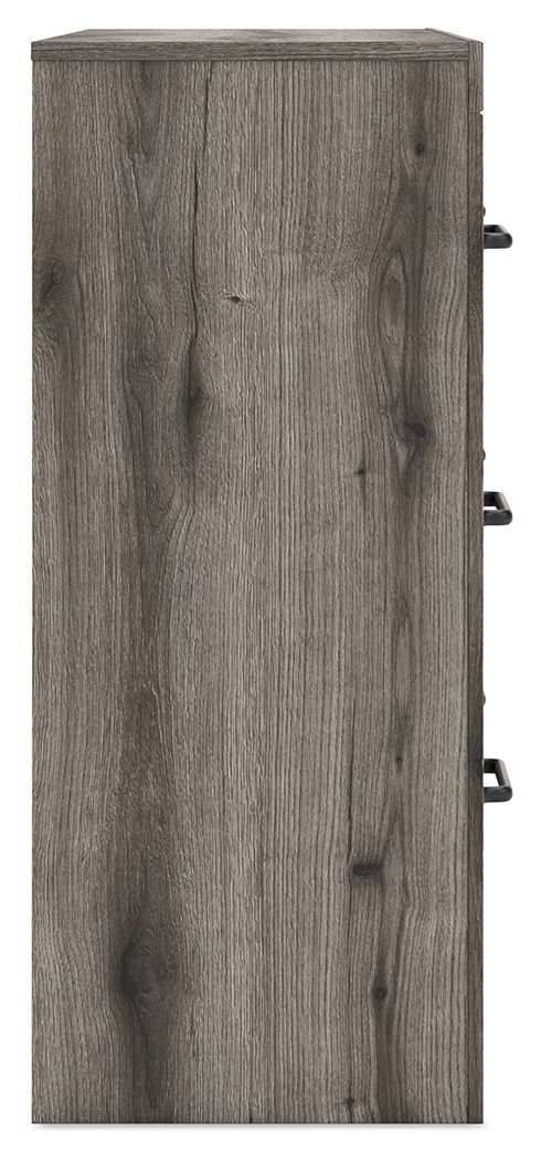Commode six tiroirs gris foncé