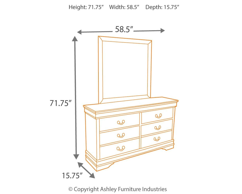 Commode traditionnelle brun foncé avec miroir