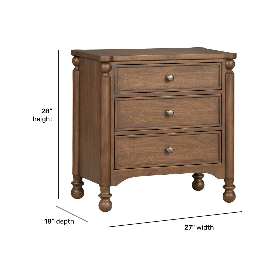 Table de chevet en noyer