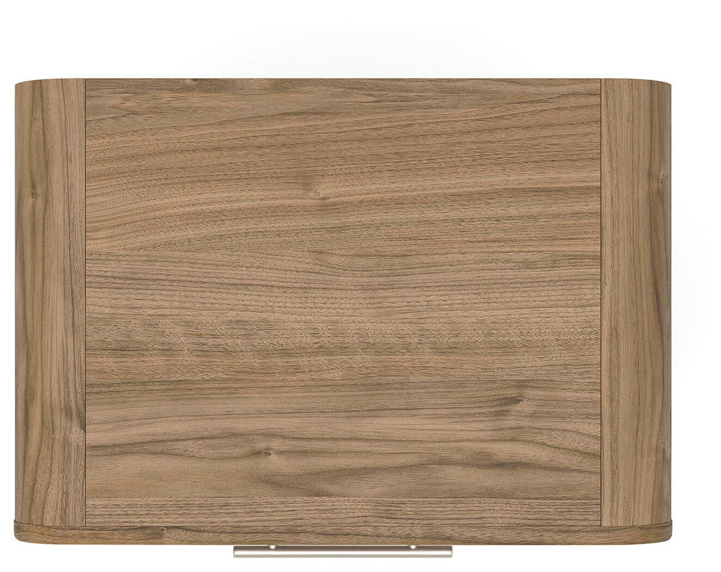 Table de chevet marron à deux tiroirs avec port de chargement USB