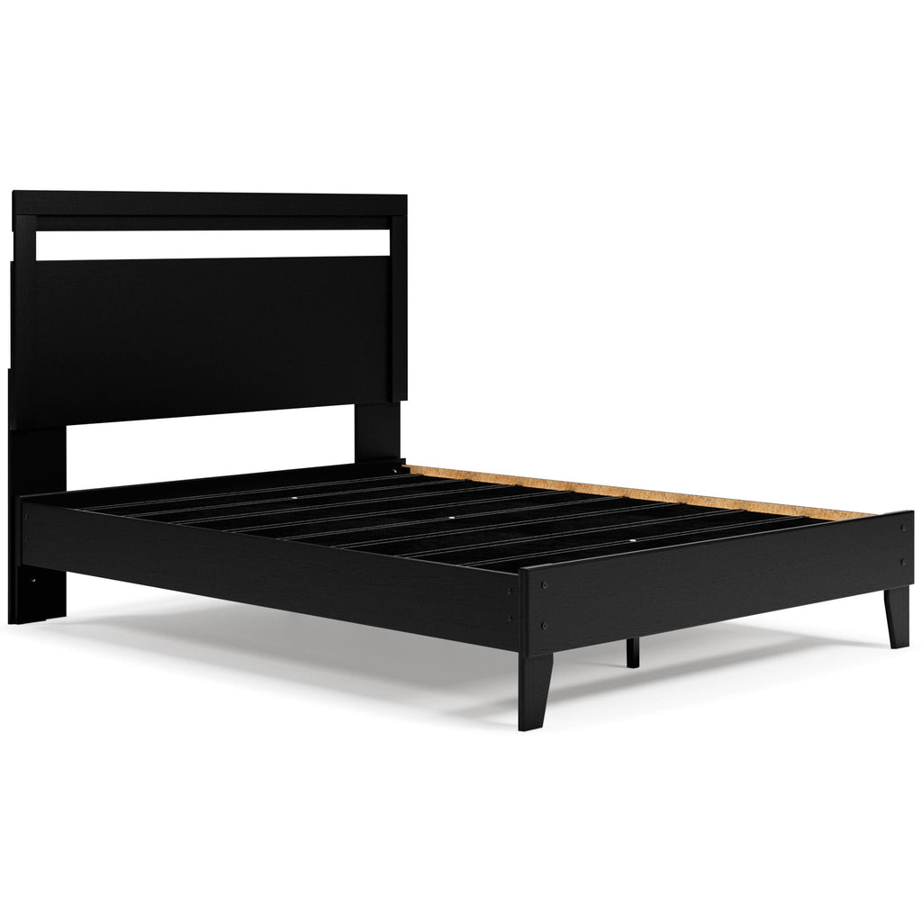 Lit plateforme Black Queen Panel
