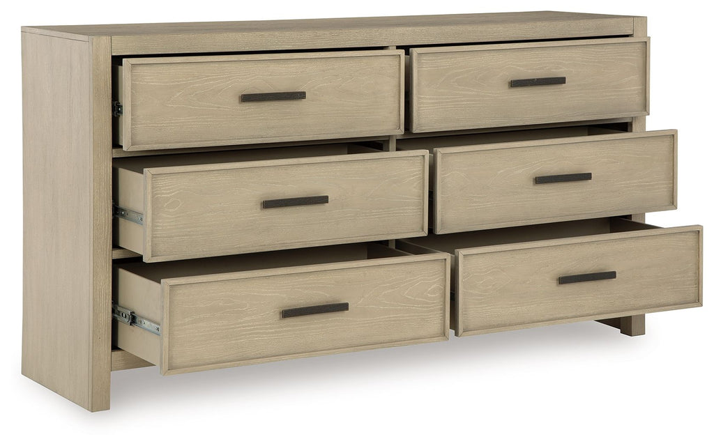 Commode grise avec miroir
