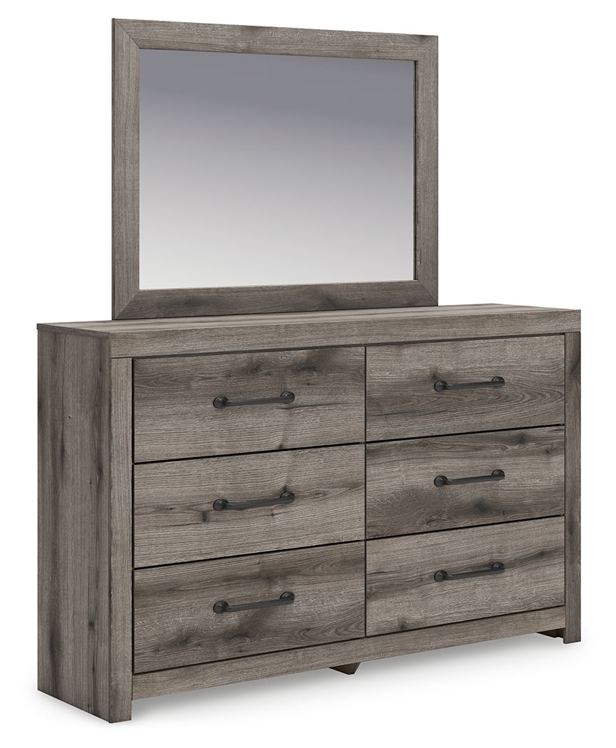 Commode six tiroirs gris foncé