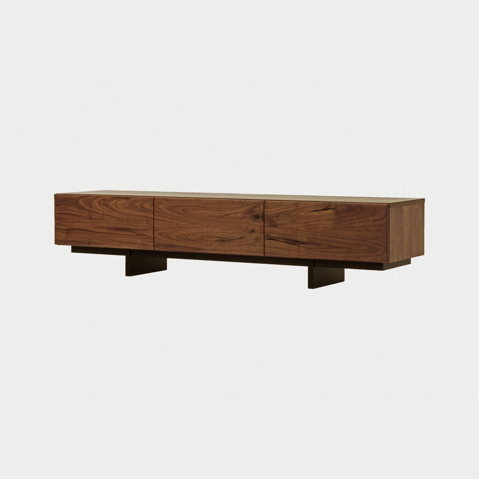 Meuble TV en bois de chêne rouge