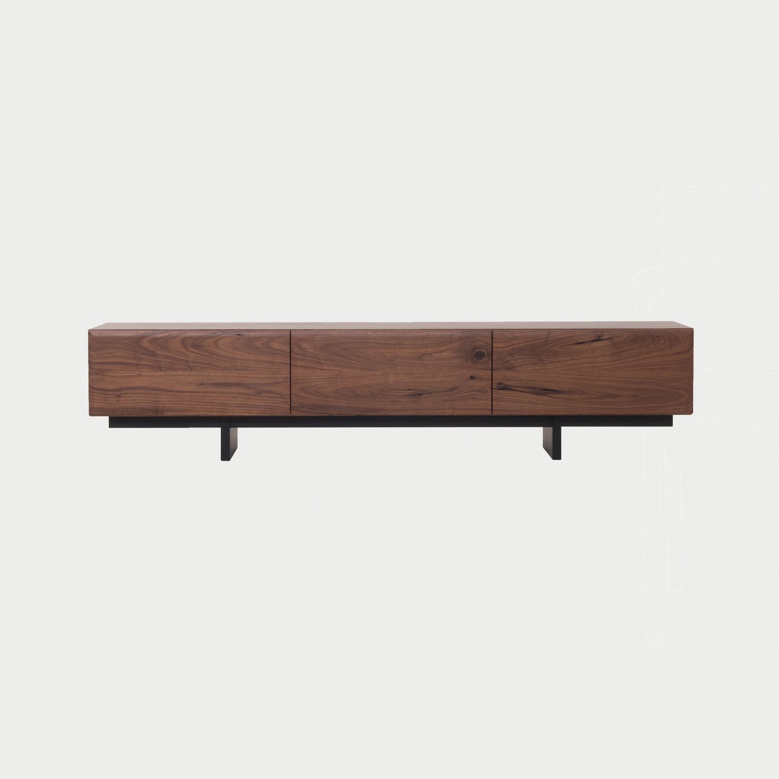 Meuble TV en bois de chêne rouge