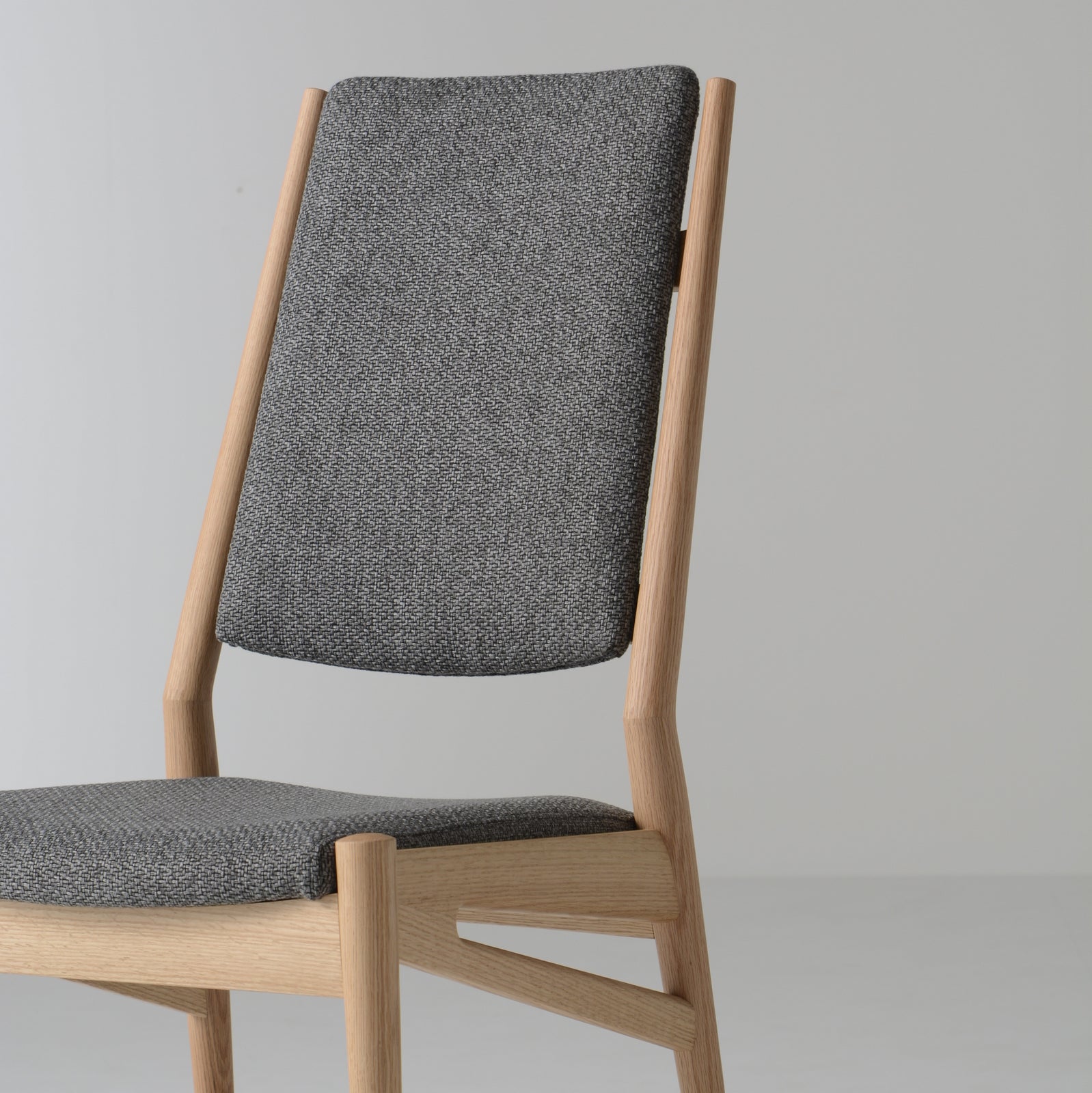 Chaise de salle à manger en tissu et cuir Chêne rouge