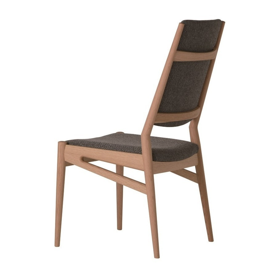 Chaise de salle à manger en tissu et cuir Chêne rouge