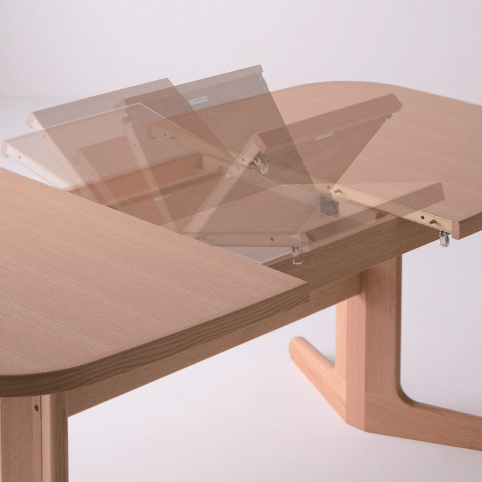Table à manger extensible en chêne et noyer