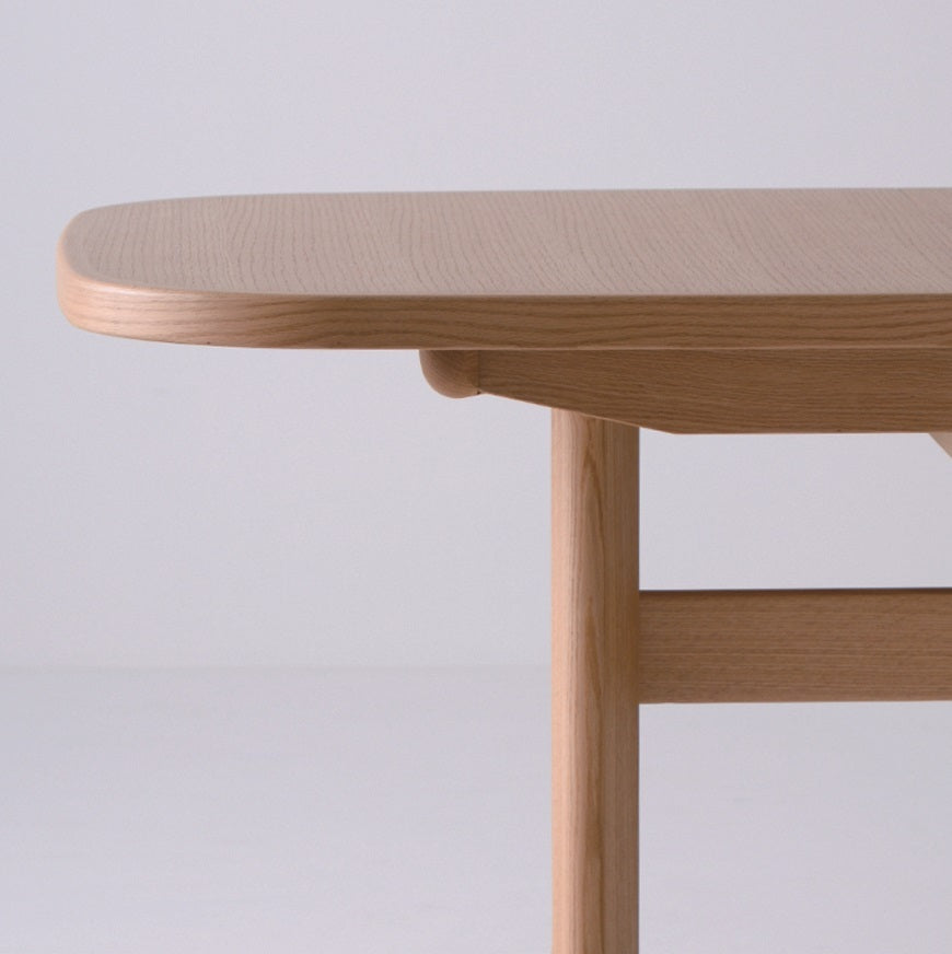 Table à manger extensible en chêne et noyer