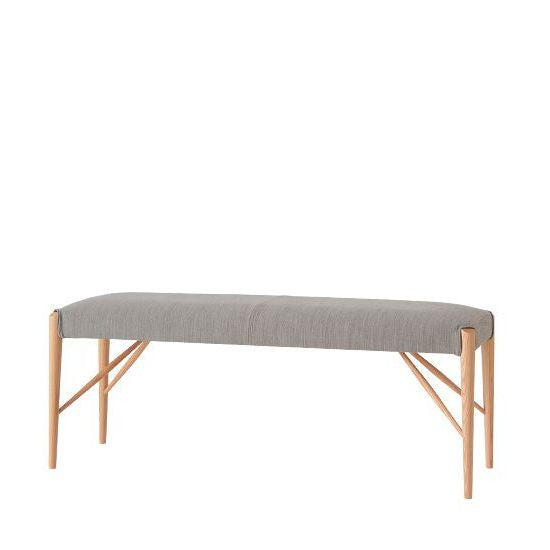 Banc rembourré en tissu et cuir
