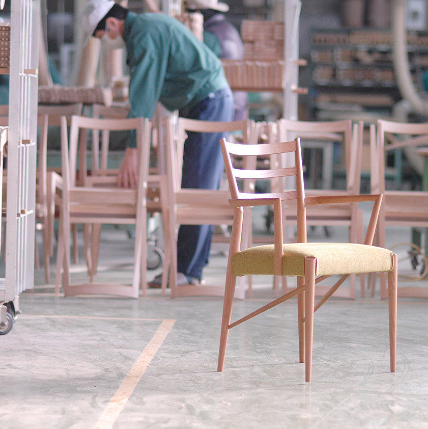 Chaise de salle à manger en chêne et noyer