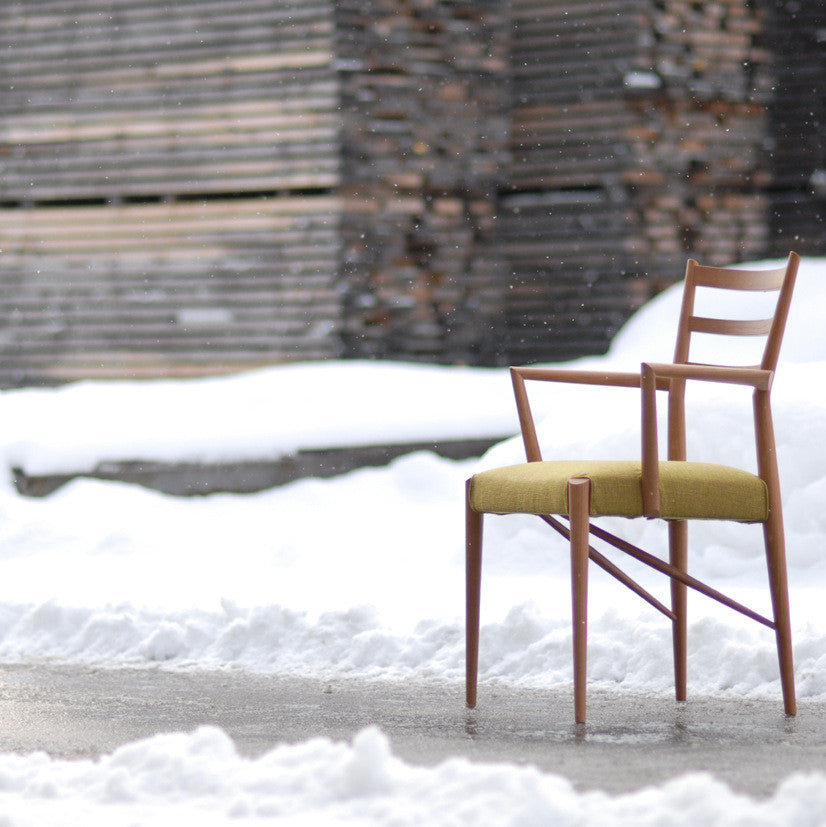 Chaise de salle à manger en chêne et noyer