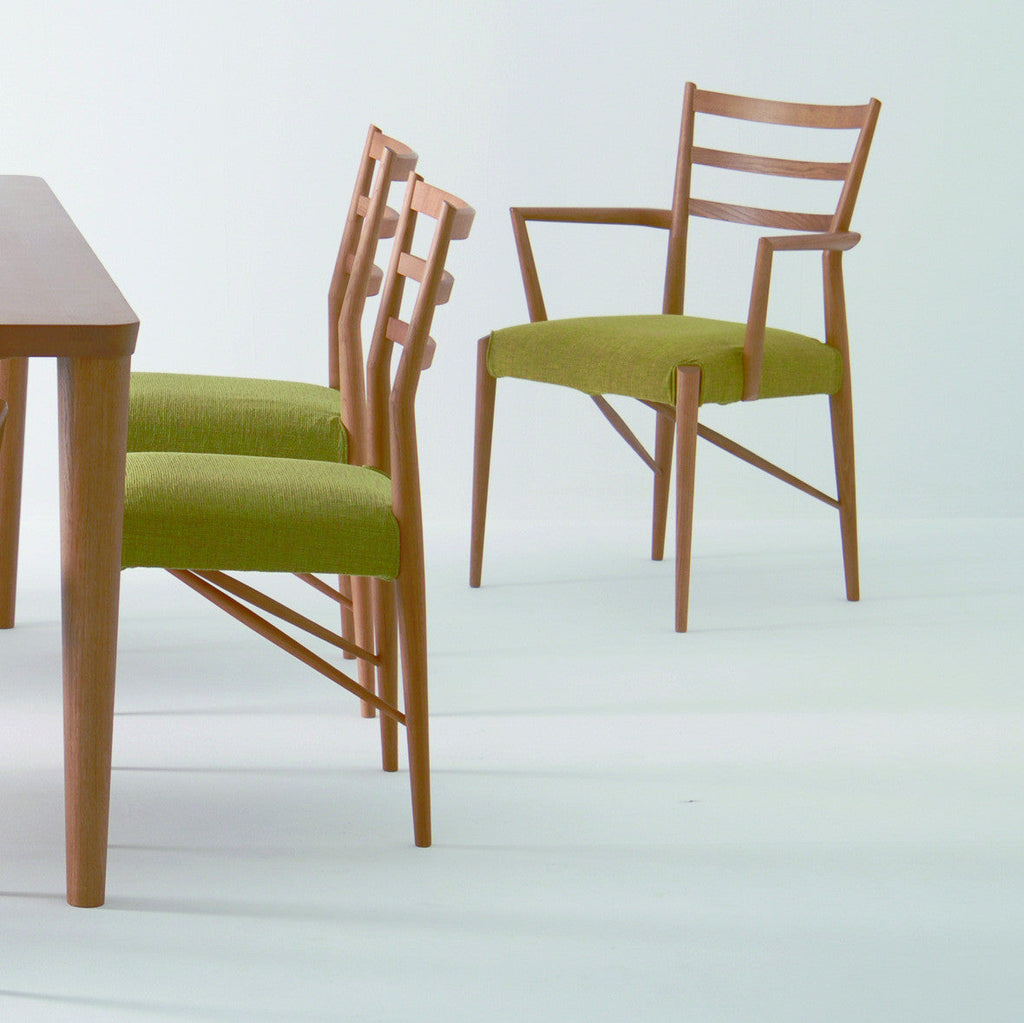 Chaise de salle à manger en chêne et noyer