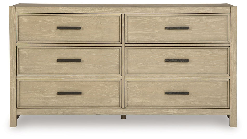 Commode grise avec miroir