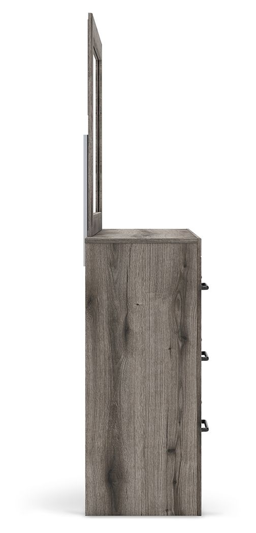 Commode six tiroirs gris foncé
