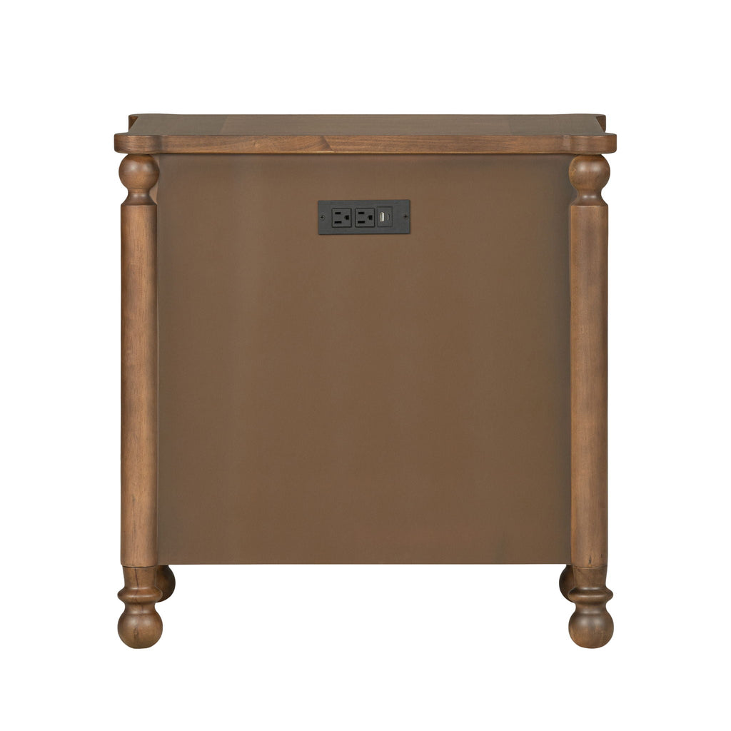 Table de chevet en noyer