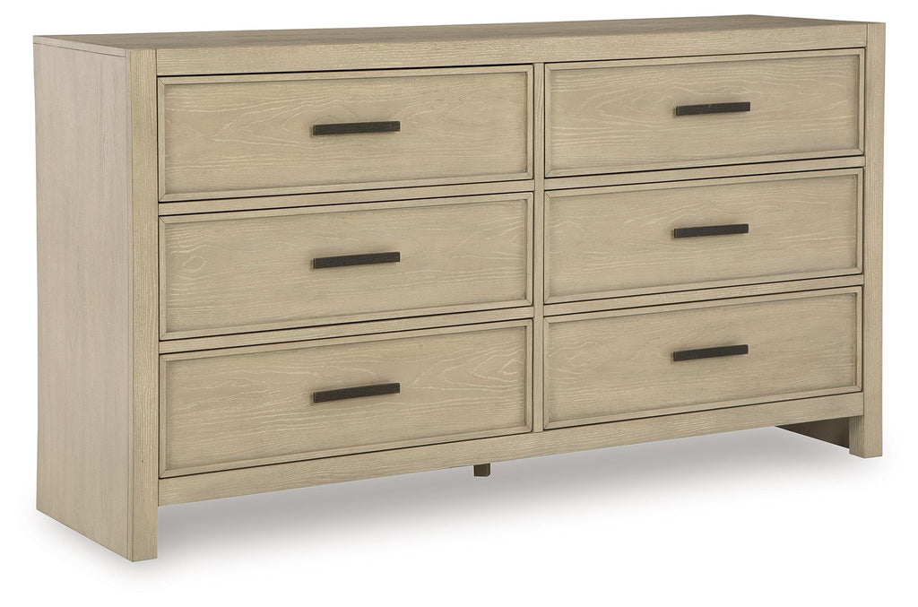 Commode grise avec miroir