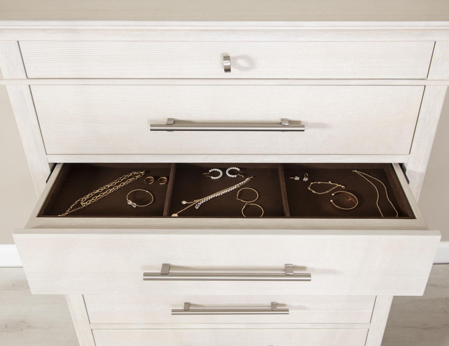 Commode six tiroirs de style transitionnel