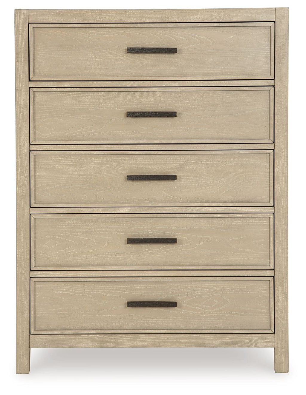 Commode grise à cinq tiroirs
