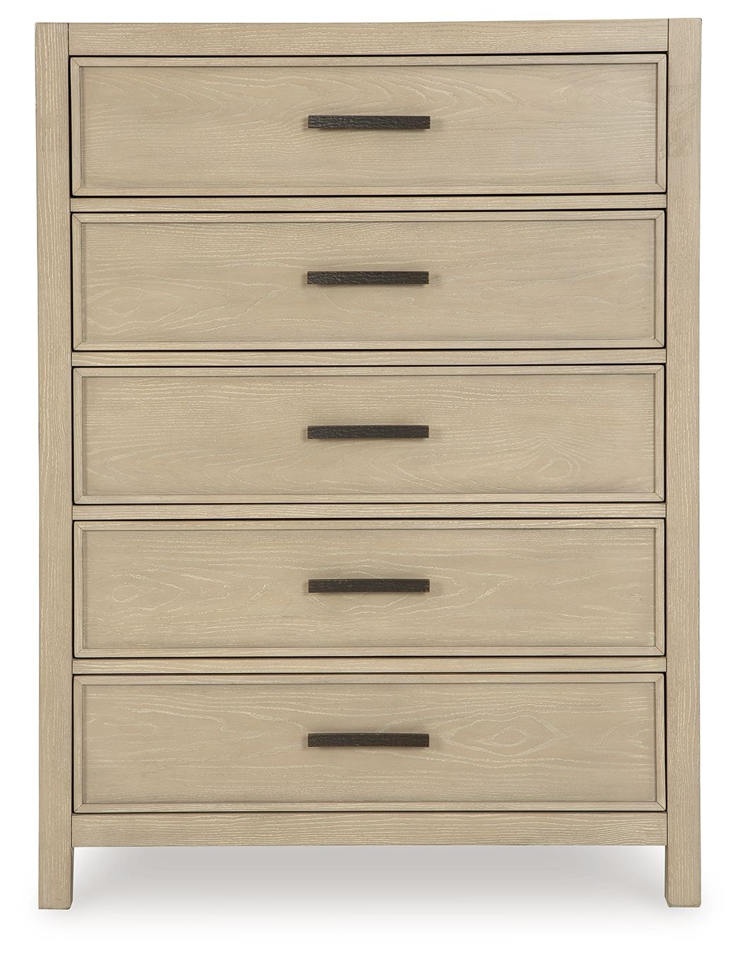 Commode grise à cinq tiroirs