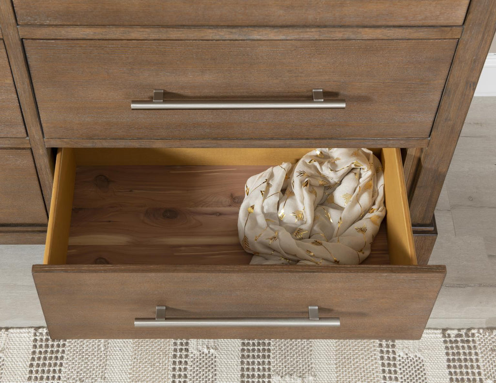 Commode six tiroirs de style transitionnel