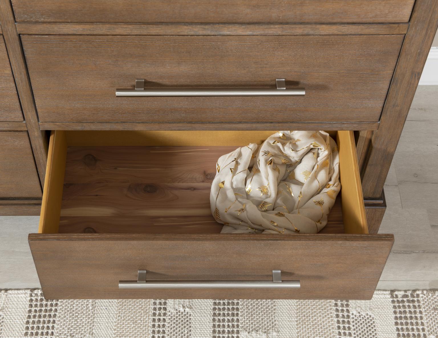 Commode six tiroirs de style transitionnel