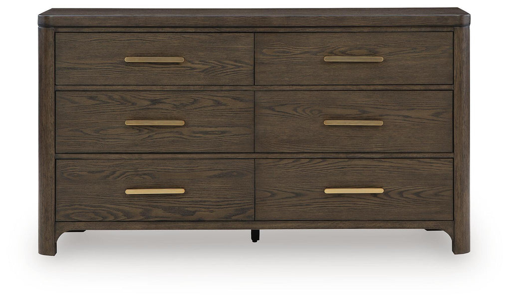Commode marron foncé avec miroir