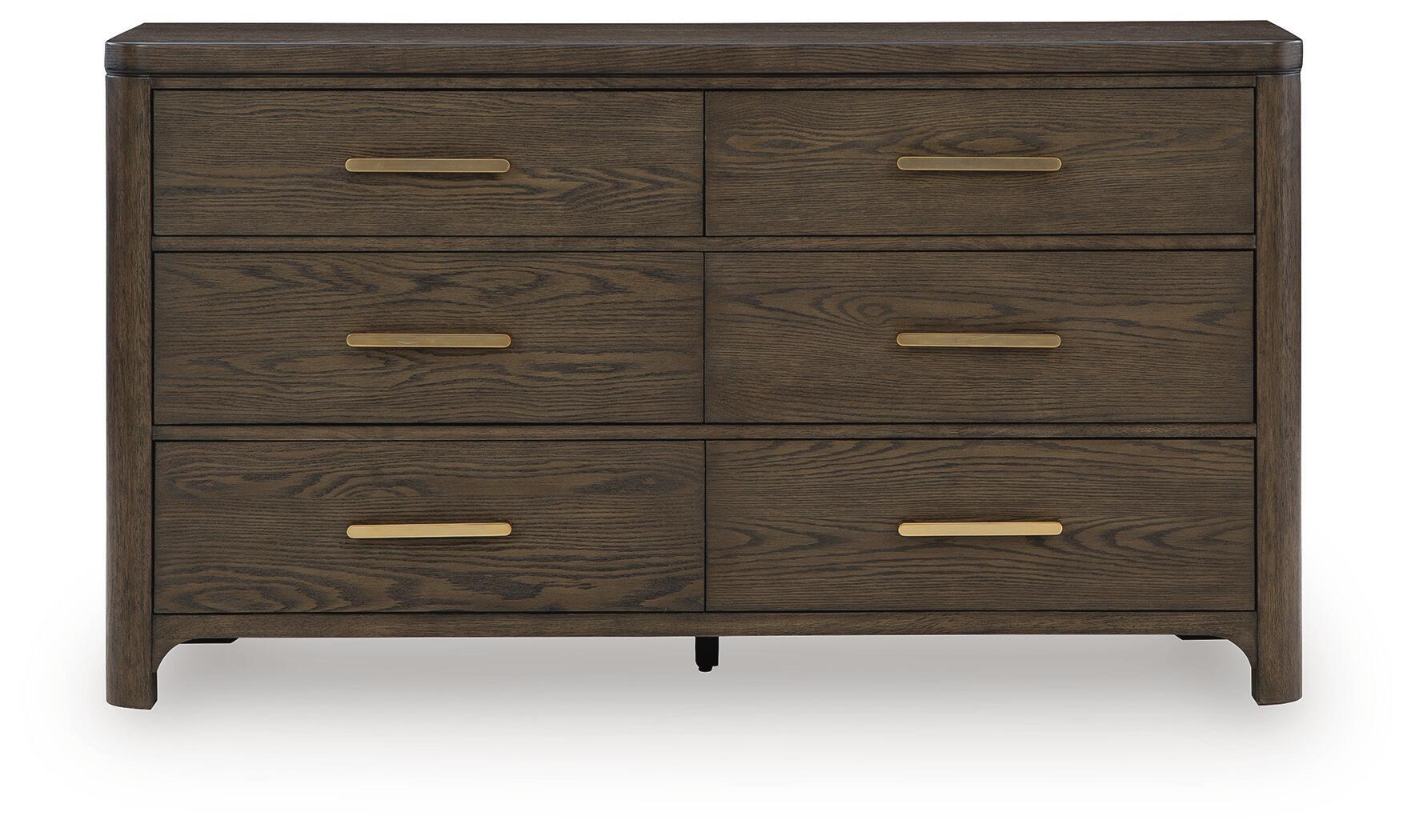 Commode marron foncé avec miroir