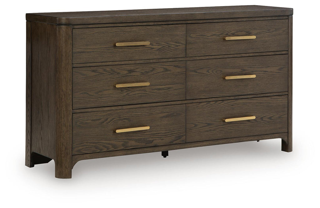Commode marron foncé avec miroir