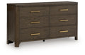 Commode marron foncé avec miroir