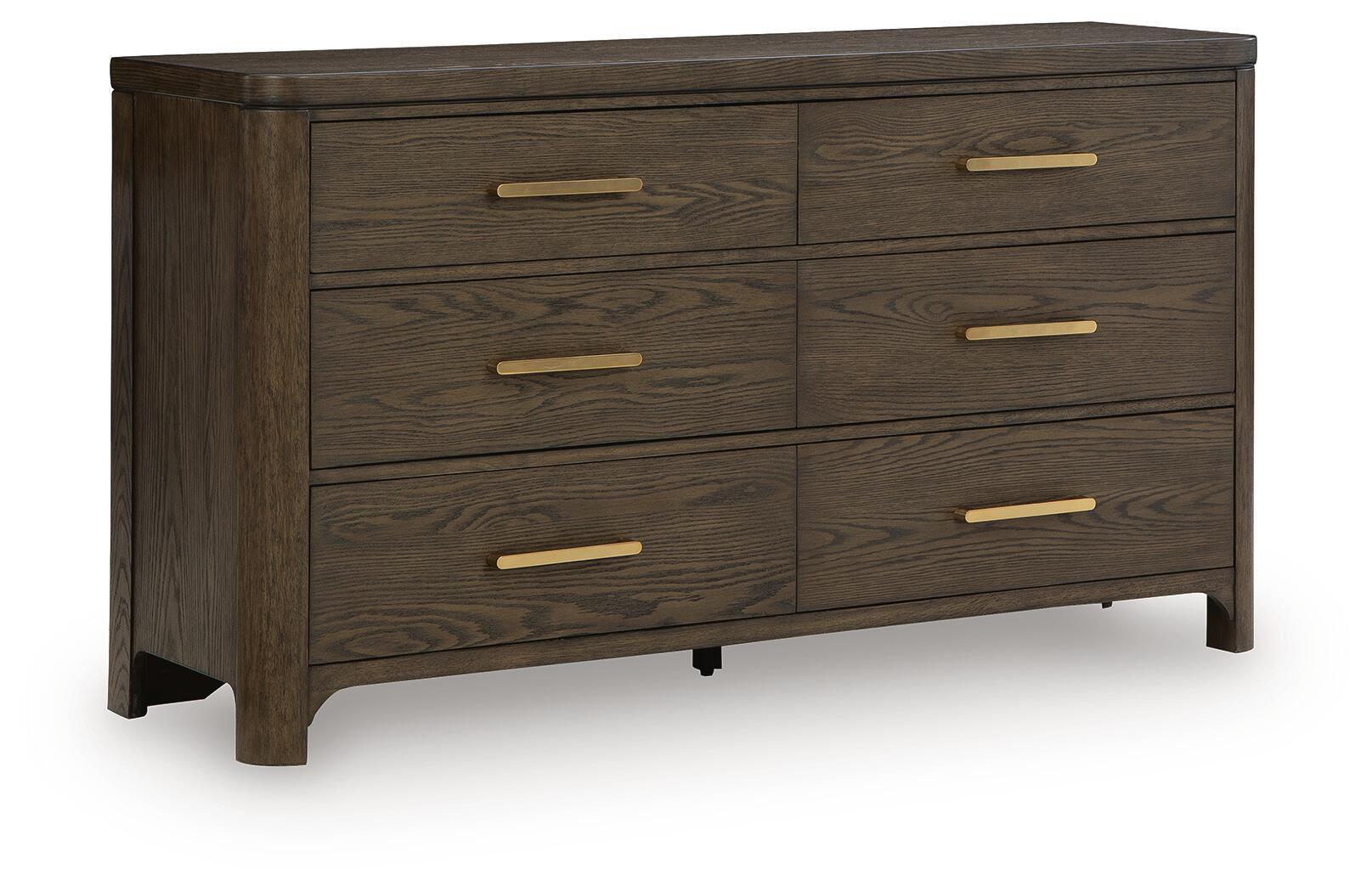Commode marron foncé avec miroir